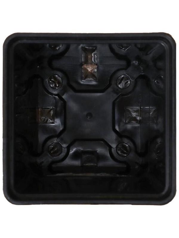 Горшок для рассады, 250 мл, 7 × 7 × 8 см, чёрный