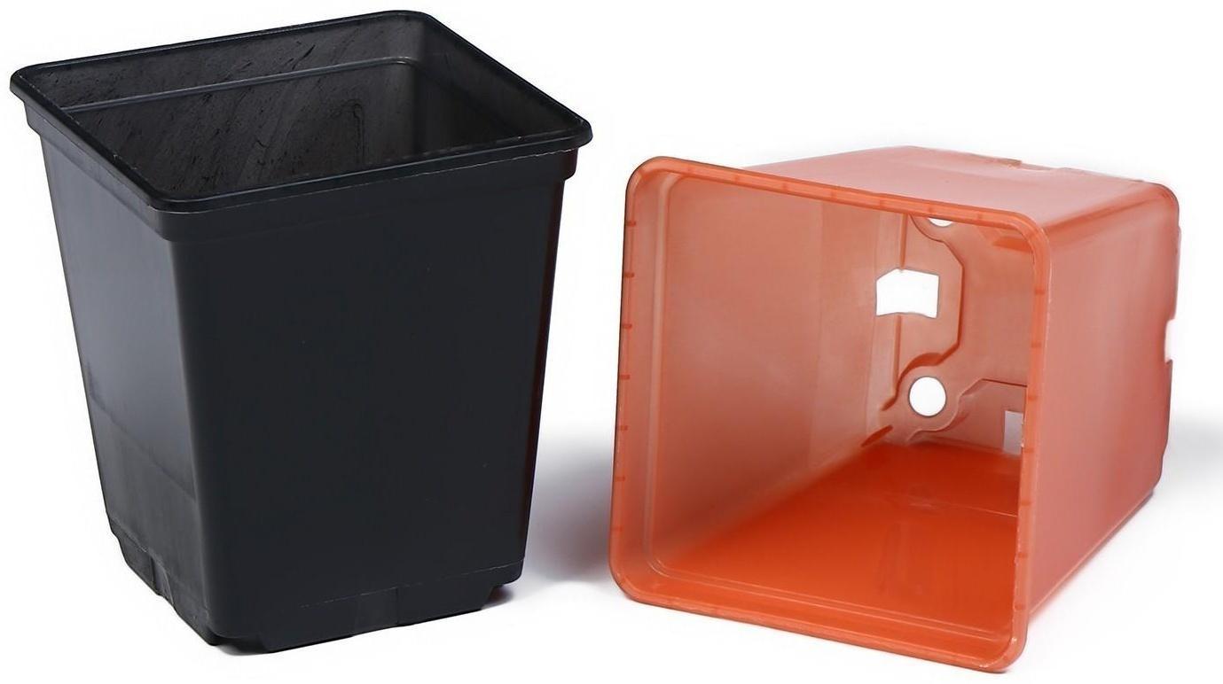 Горшок для рассады, 250 мл, 7 × 7 × 8 см, цвет МИКС