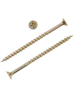 Саморез 4.2х70 мм ТУНДРА PREMIUM, потай, крупная резьба, шлиц PH, желтый цинк, 1 кг