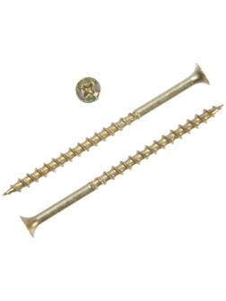 Саморез 4.2х76 мм ТУНДРА PREMIUM, потай, крупная резьба, шлиц PH, желтый цинк, 1 кг