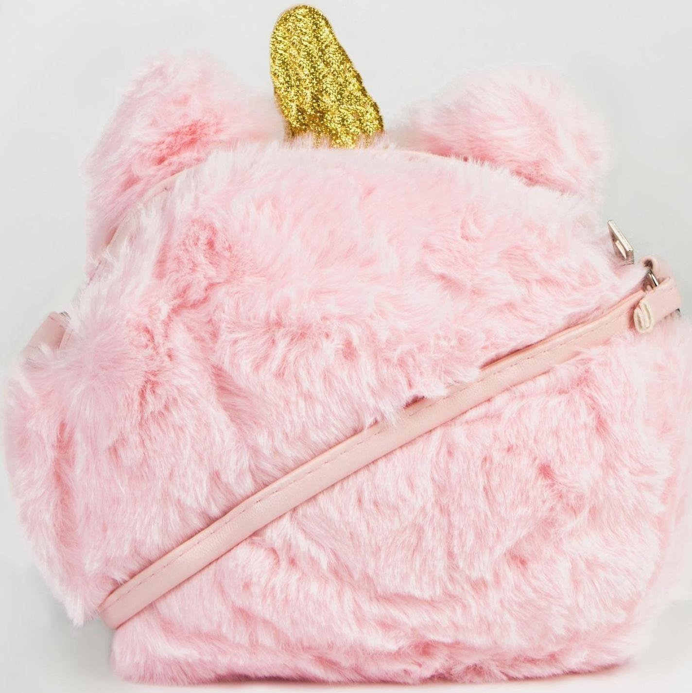 Сумка детская Единорог на молнии, цвет розовый