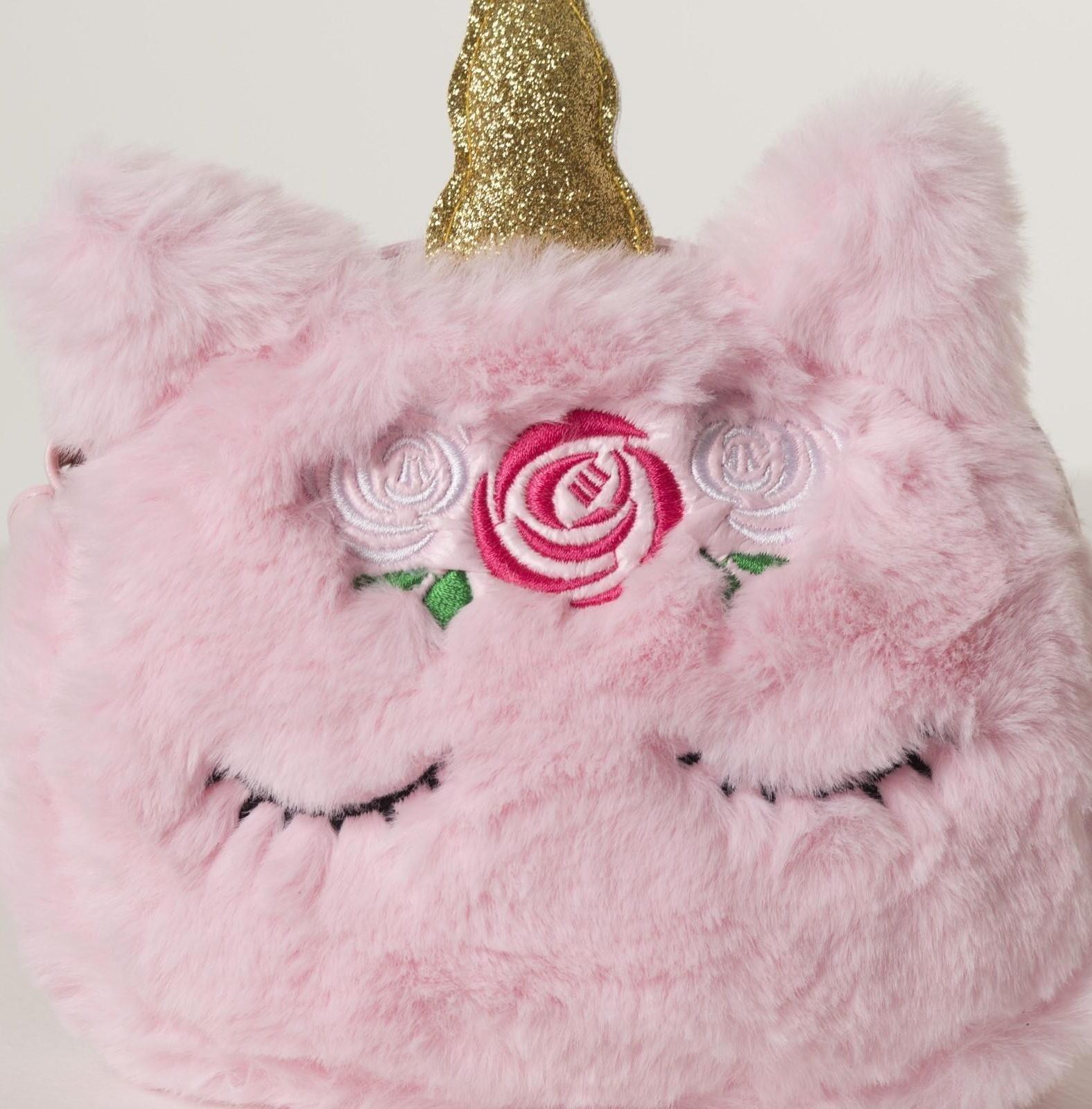 Сумка детская Единорог на молнии, цвет розовый