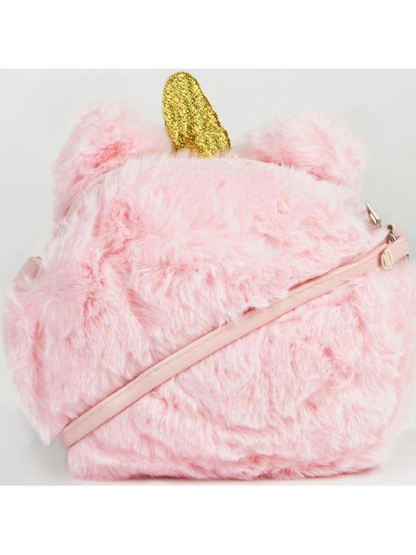 Сумка детская Единорог на молнии, цвет розовый