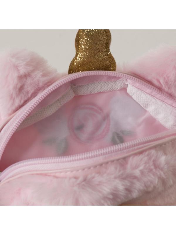 Сумка детская Единорог на молнии, цвет розовый