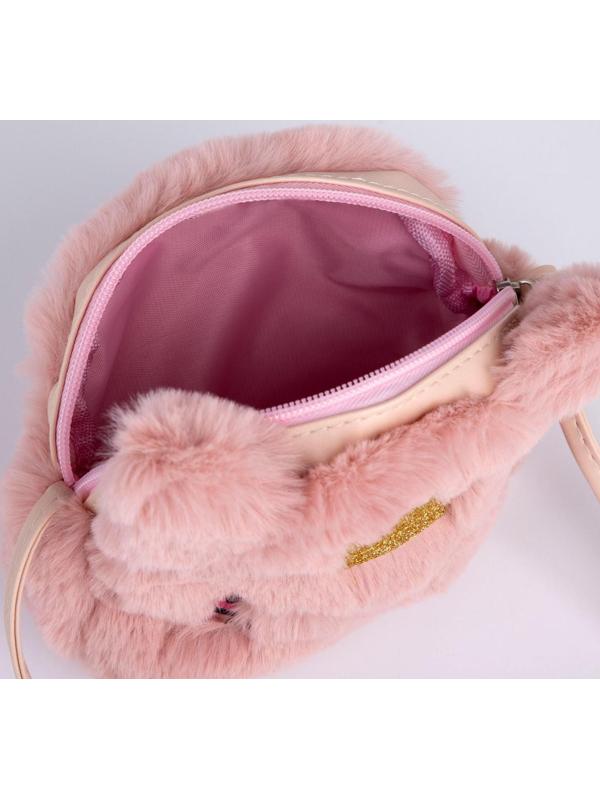 Сумка детская меховая «Кошечка», 15х12 см, цвет бежевый