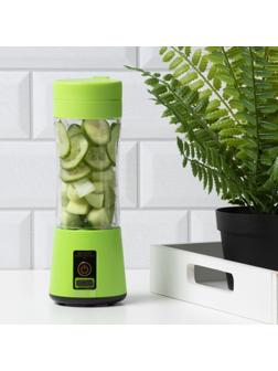 Блендер Luazon LBR-01, портативный, 24 Вт, 380 мл, USB, зеленый