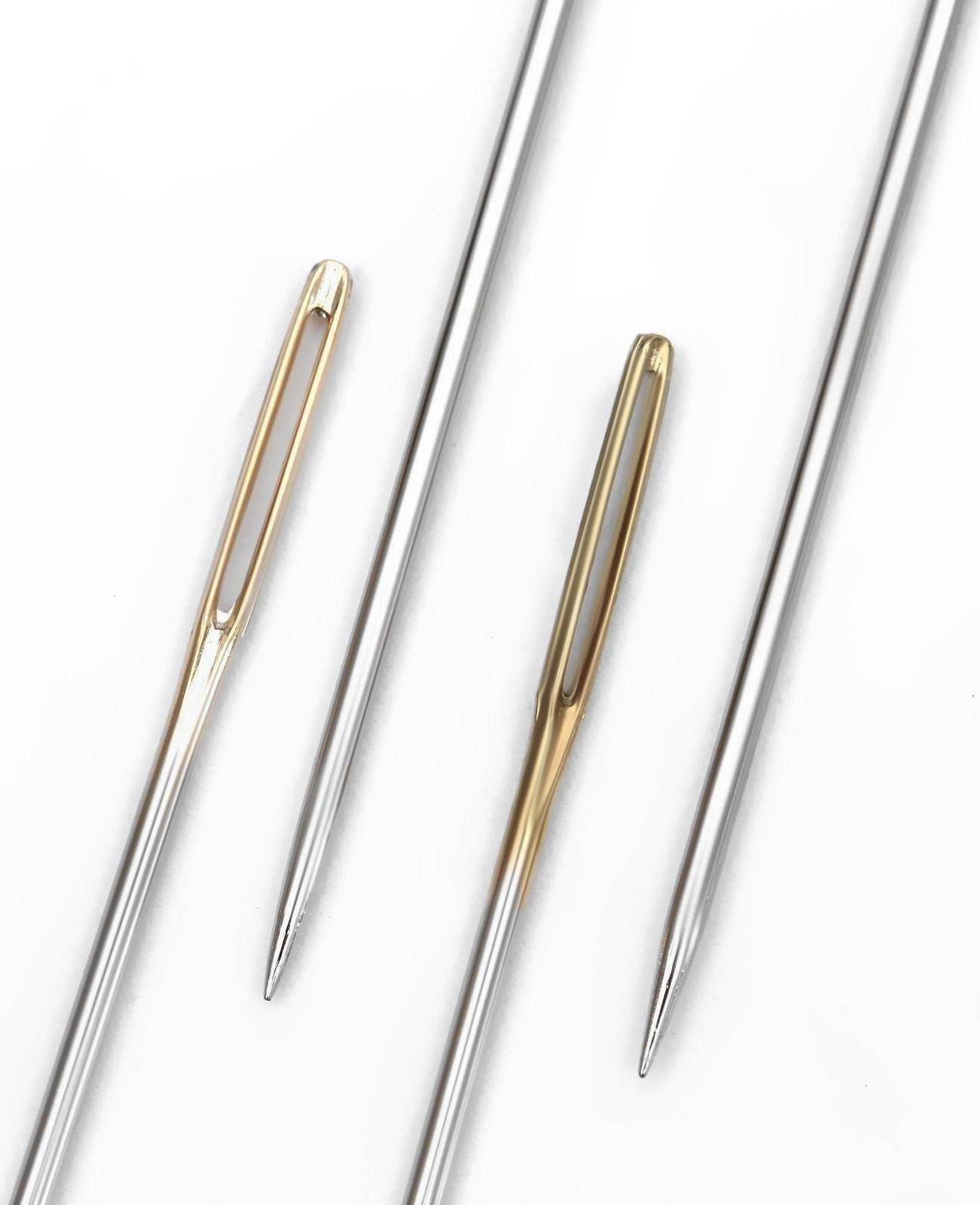 Иглы для вышивания лентой, d = 1,07 мм, 4,7 - 4,9 см, с золотым ушком, 4 шт