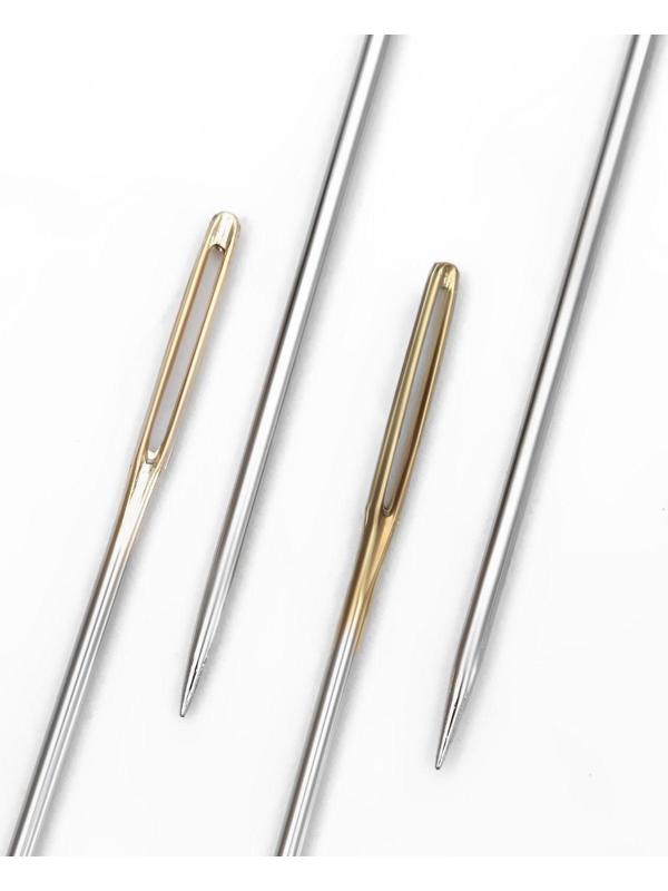 Иглы для вышивания лентой, d = 1,07 мм, 4,7 - 4,9 см, с золотым ушком, 4 шт