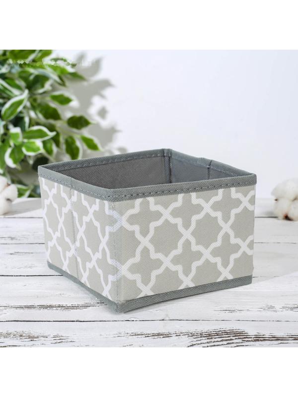 Набор коробов для хранения «Гранж», 3 шт: 28,5×14,5×10 см, 14,5×14,5×10 см, цвет серый