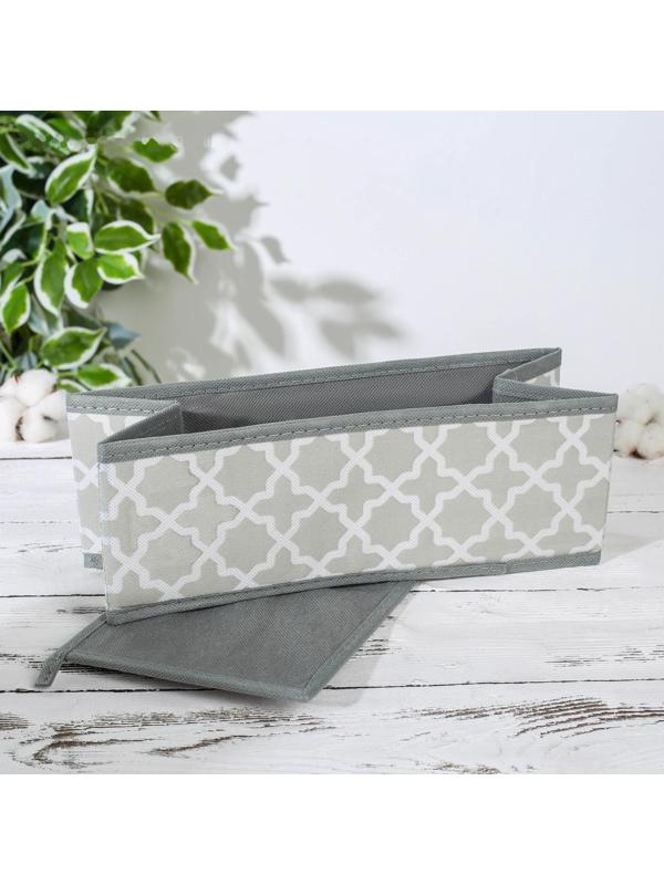 Набор коробов для хранения «Гранж», 3 шт: 28,5×14,5×10 см, 14,5×14,5×10 см, цвет серый