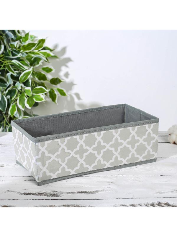 Набор коробов для хранения «Гранж», 3 шт: 28,5×14,5×10 см, 14,5×14,5×10 см, цвет серый