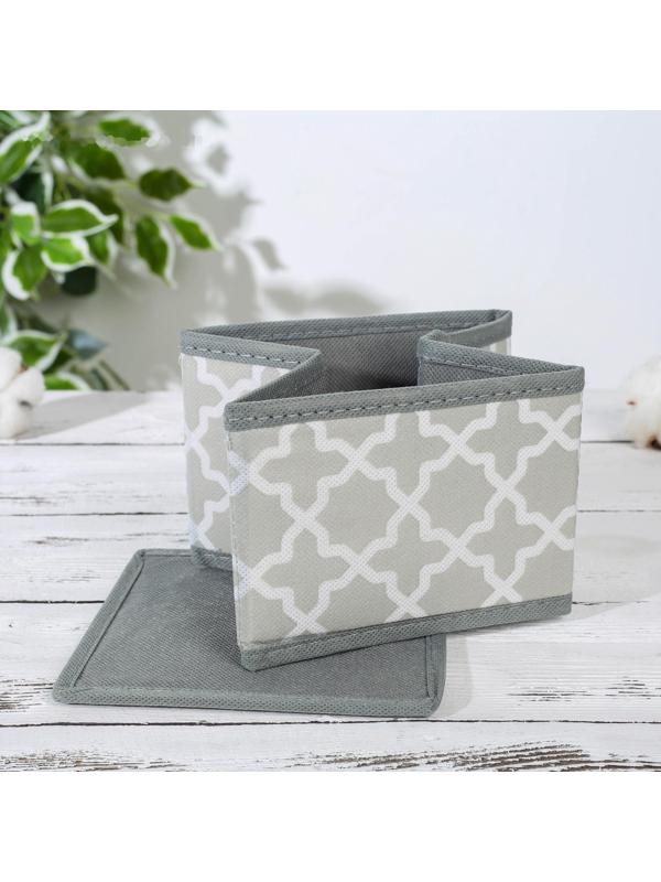 Набор коробов для хранения «Гранж», 3 шт: 28,5×14,5×10 см, 14,5×14,5×10 см, цвет серый