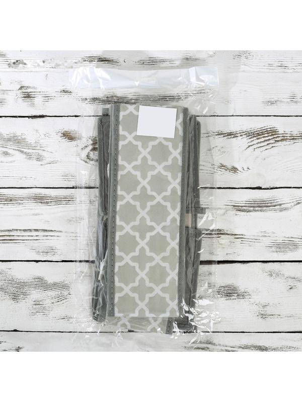 Набор коробов для хранения «Гранж», 3 шт: 28,5×14,5×10 см, 14,5×14,5×10 см, цвет серый