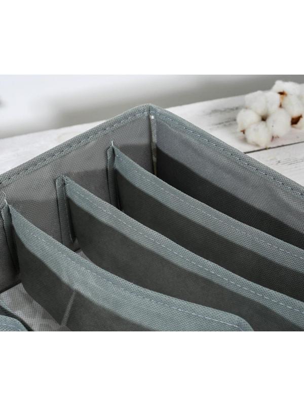 Органайзер для хранения белья «Гранж», 7 отделений, 33×32×10 см, цвет серый