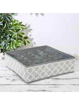 Органайзер для хранения белья «Гранж»,24 ячееки, 33×32×10 см, цвет серый