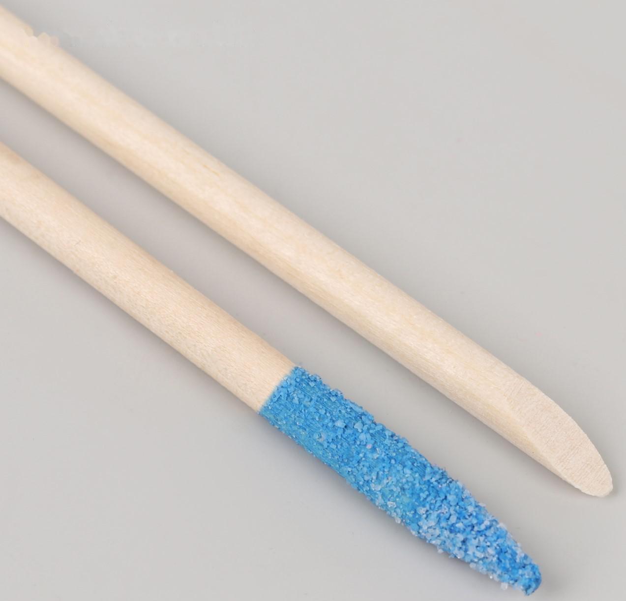 Апельсиновые палочки для маникюра, с абразивным наконечником, 15 см, 10 шт