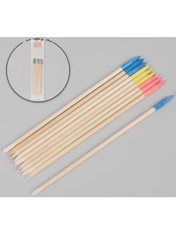 Апельсиновые палочки для маникюра, с абразивным наконечником, 15 см, 10 шт