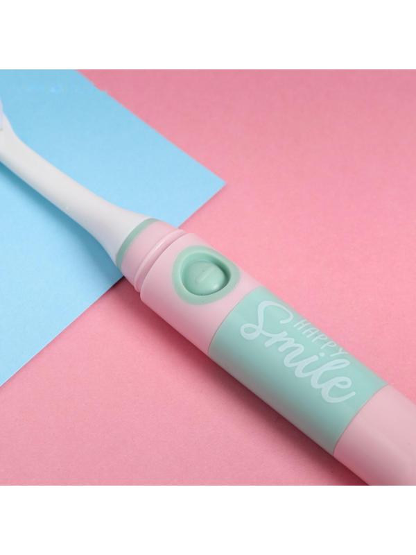 Зубная щётка электрическая «Начни день с улыбки», 19,2 х 5,5 см