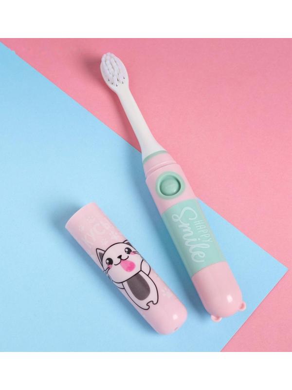 Зубная щётка электрическая «Начни день с улыбки», 19,2 х 5,5 см