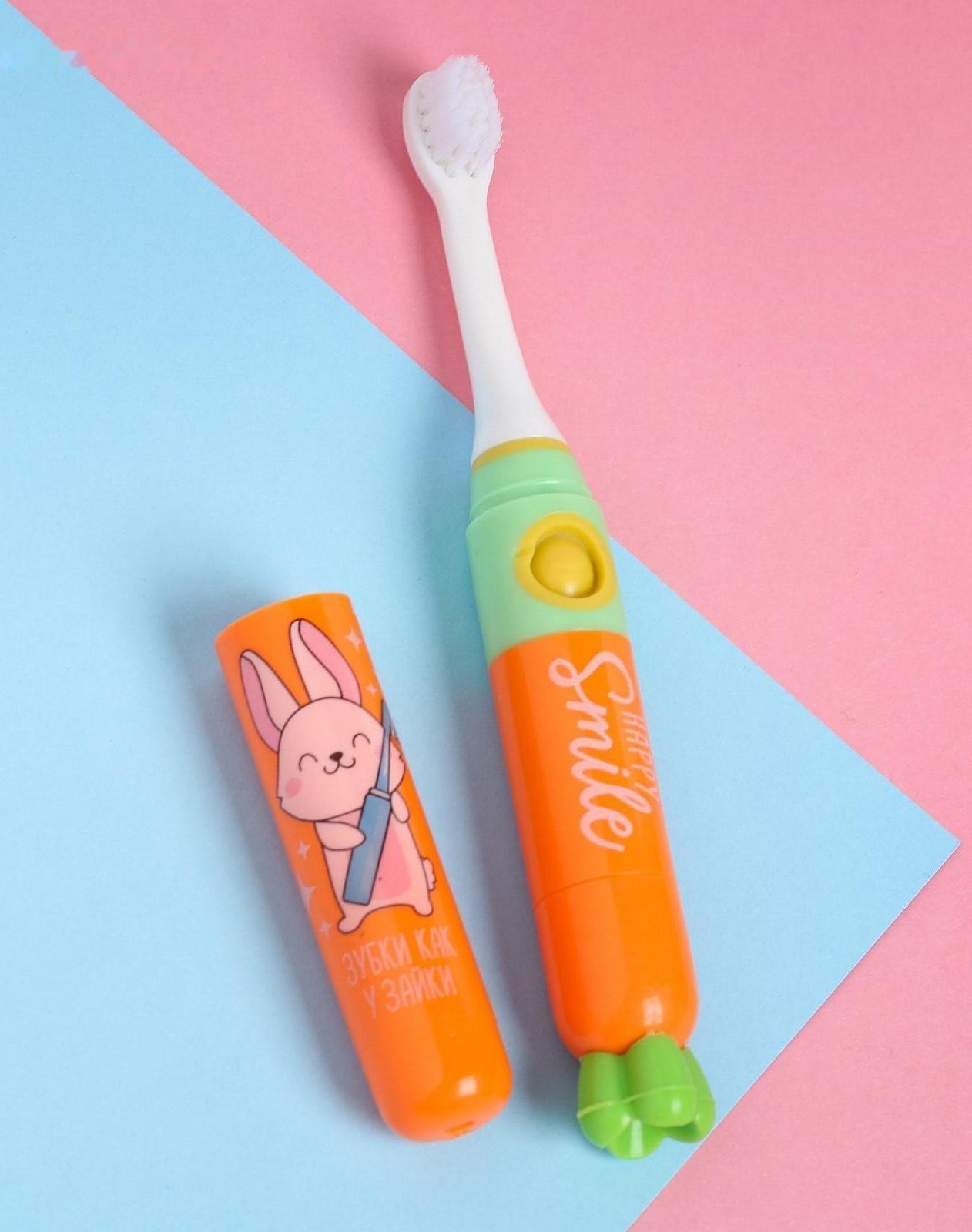 Зубная щётка электрическая «На страже чистоты и милоты», 19,2 х 5,5 см