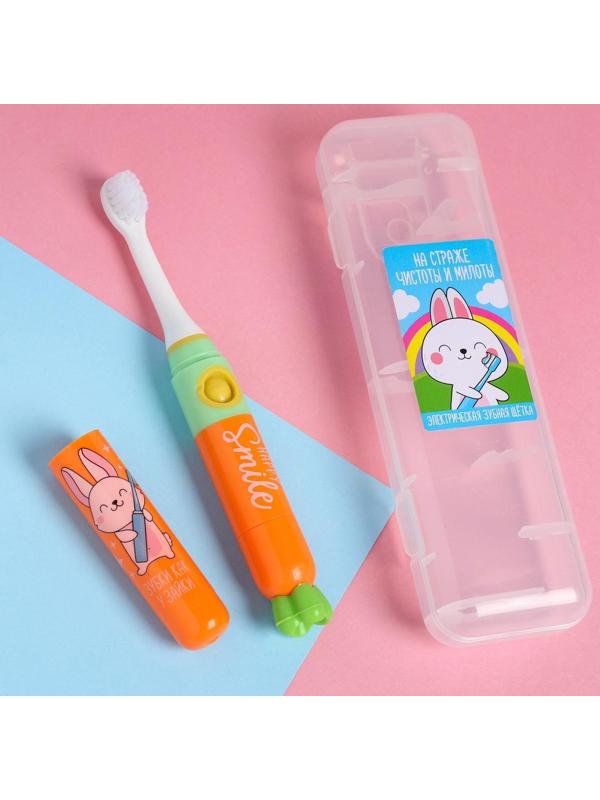 Зубная щётка электрическая «На страже чистоты и милоты», 19,2 х 5,5 см
