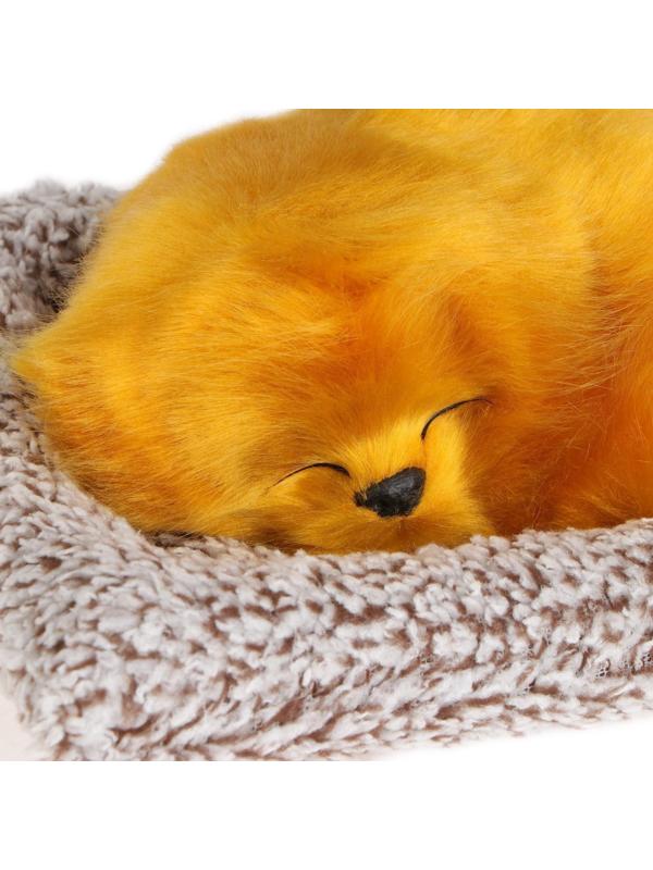 Игрушка на панель авто, собака на подушке, рыжий окрас