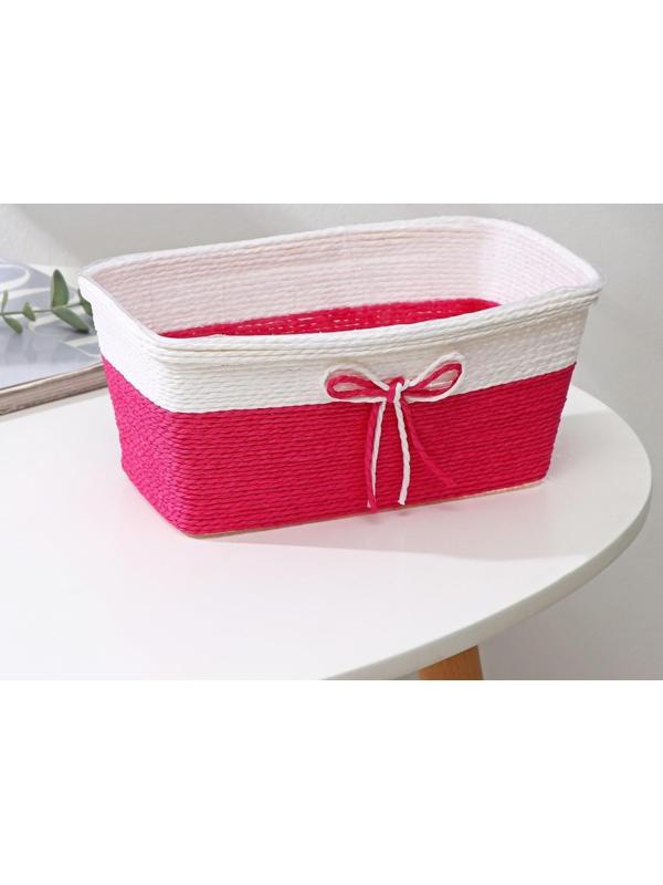 Кашпо для цветов плетёное «Бантик», 23,5×12,5×10,5 см, прямоугольник, цвет МИКС