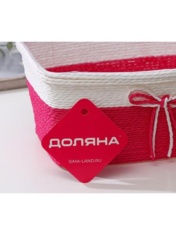 Кашпо для цветов плетёное «Бантик», 23,5×12,5×10,5 см, прямоугольник, цвет МИКС