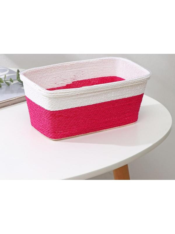 Кашпо для цветов плетёное «Бантик», 23,5×12,5×10,5 см, прямоугольник, цвет МИКС