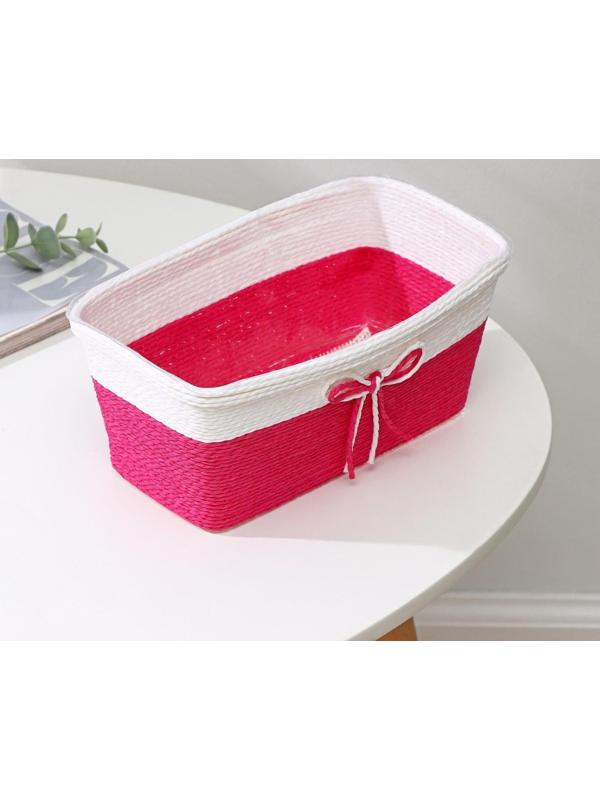 Кашпо для цветов плетёное «Бантик», 23,5×12,5×10,5 см, прямоугольник, цвет МИКС