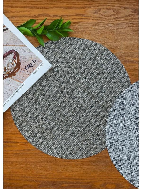 Салфетка сервировочная на стол «Ди», d=38 см, цвет бежевый