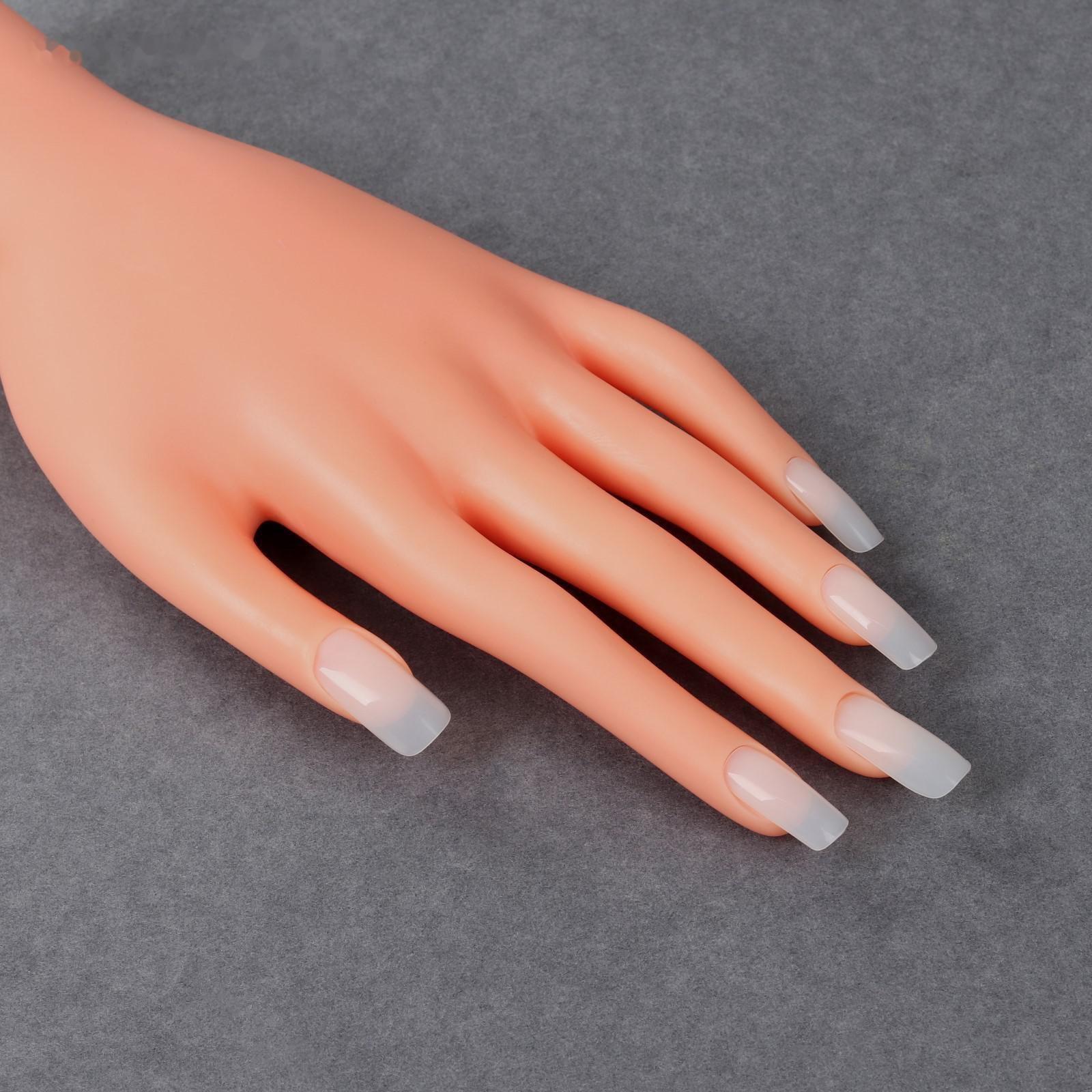 Рука тренировочная для маникюра, с гнущимися пальцами, в картонной коробке, цвет бежевый