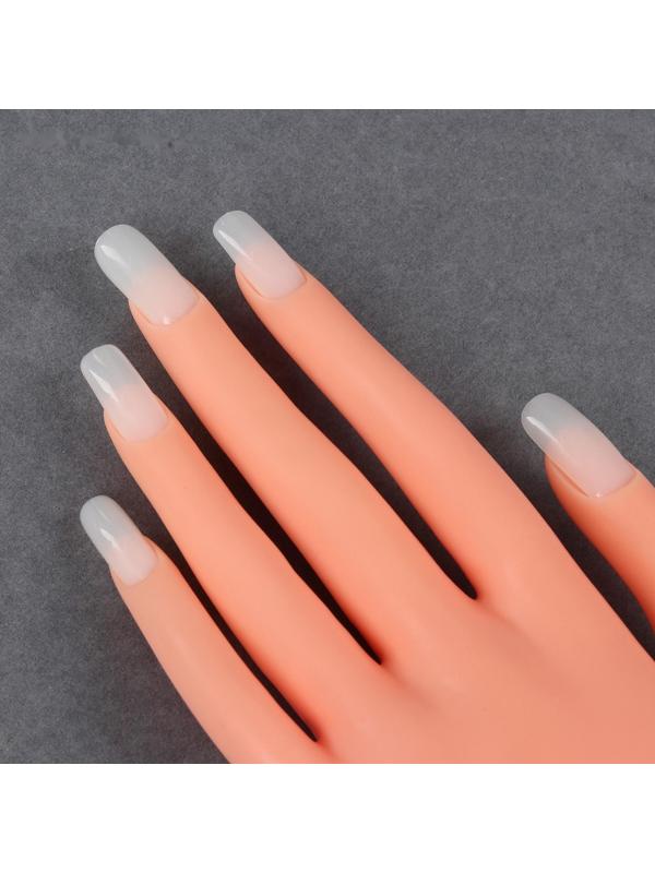 Рука тренировочная для маникюра, с гнущимися пальцами, в картонной коробке, цвет бежевый