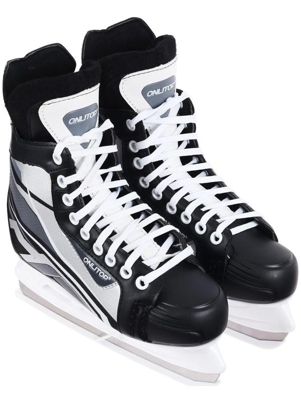 Коньки хоккейные 225L, искусственная кожа, размер 37