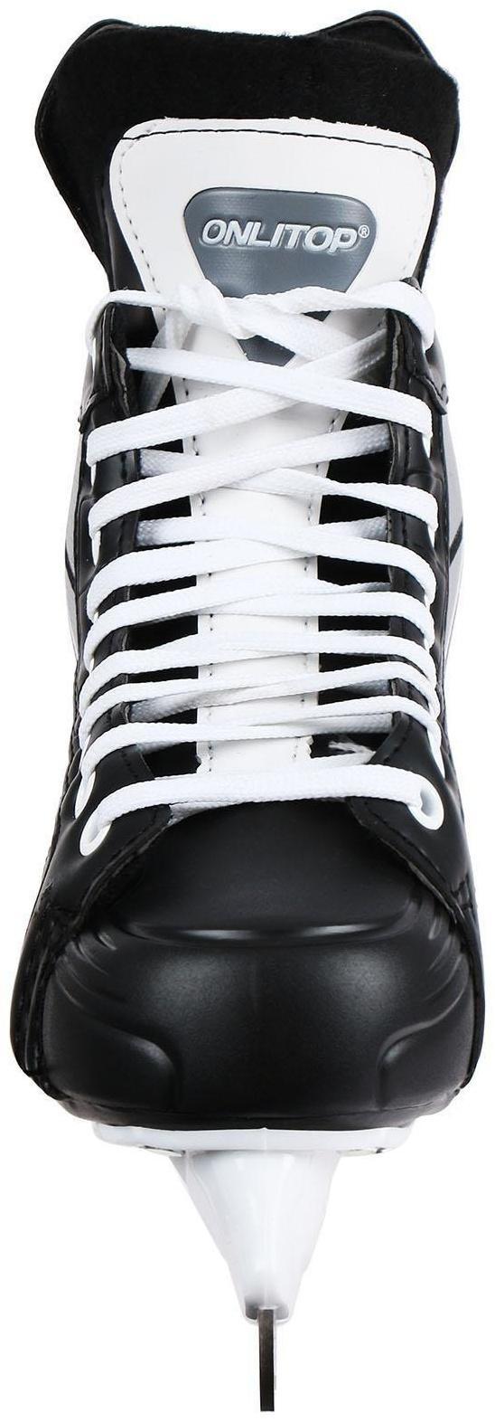 Коньки хоккейные 225L, искусственная кожа, размер 43