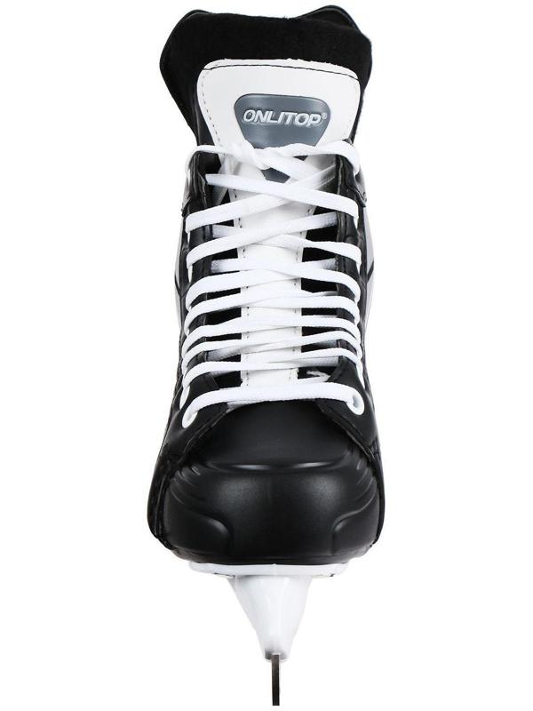 Коньки хоккейные 225L, искусственная кожа, размер 43