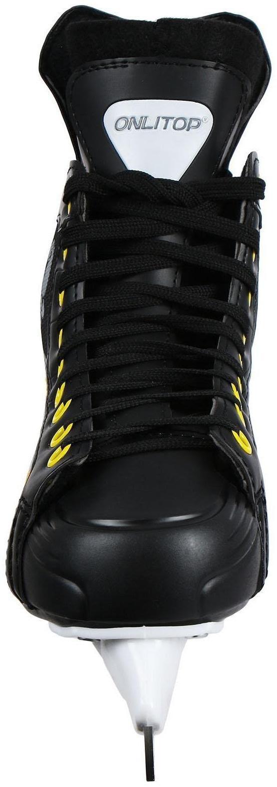 Коньки хоккейные 225L, искусственная кожа, размер 41