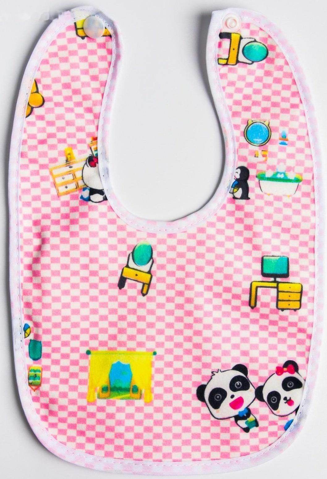 Нагрудник/слюнявчик для кормления на кнопке, МИКС