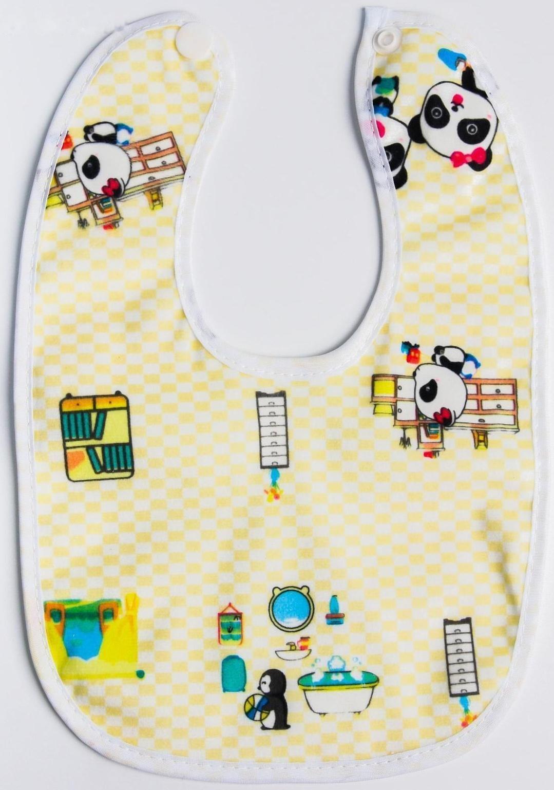 Нагрудник/слюнявчик для кормления на кнопке, МИКС