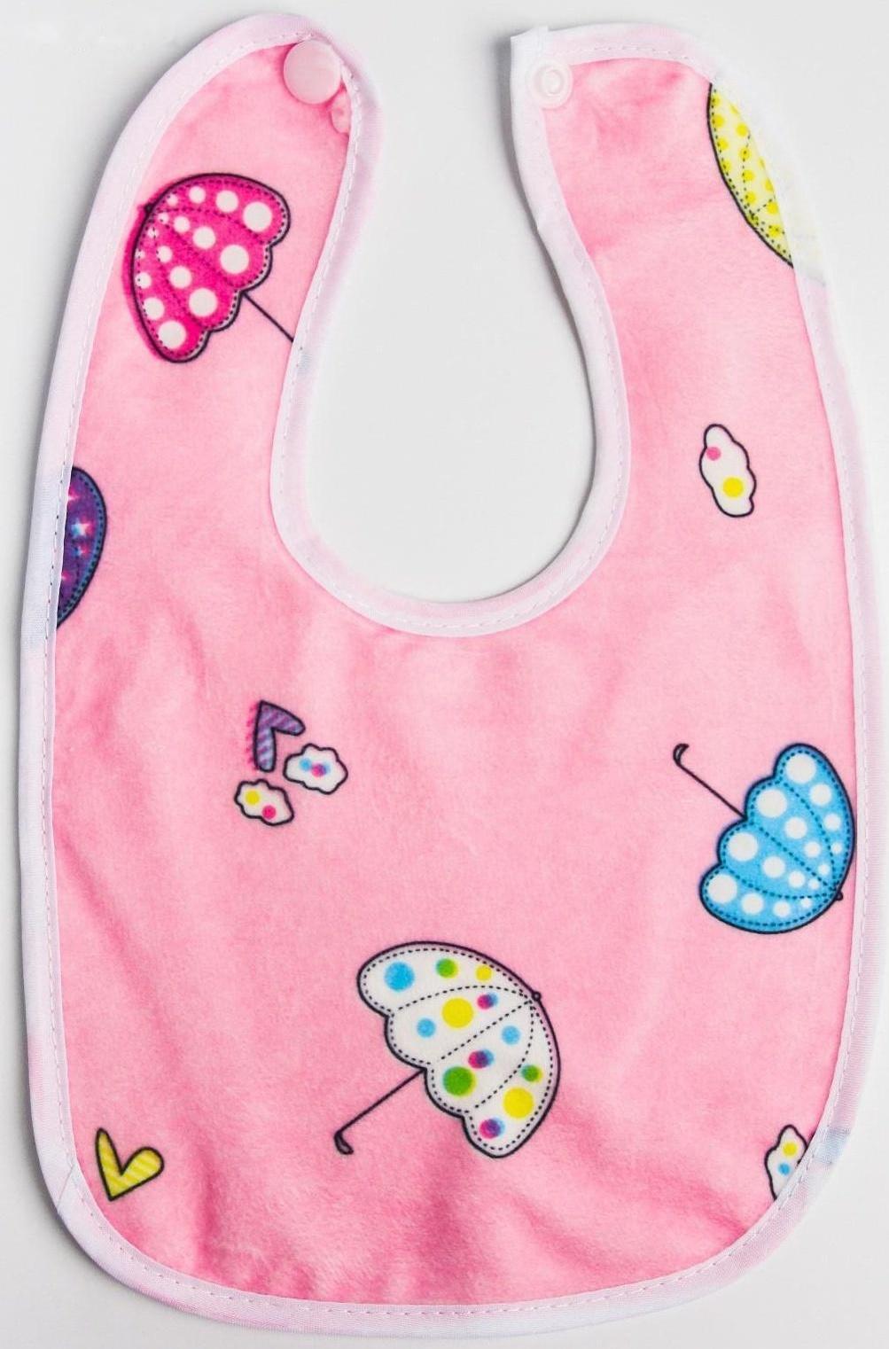 Нагрудник/слюнявчик для кормления на кнопке, МИКС