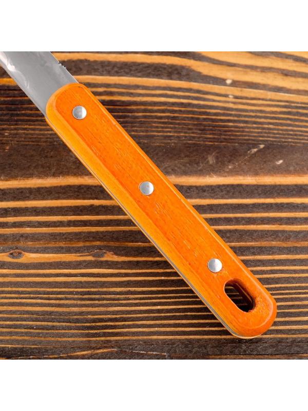 Поварешка для казана узбекская 42см, диаметр 12см с деревянной ручкой