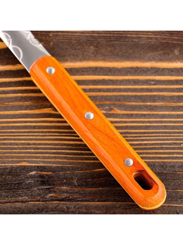 Шумовка для казана узбекская 45см, диаметр 12см, с деревянной ручкой