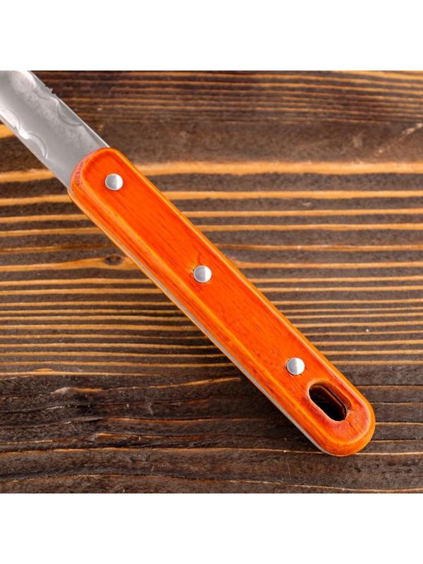 Шумовка для казана узбекская 43см, диаметр 12см, с деревянной ручкой