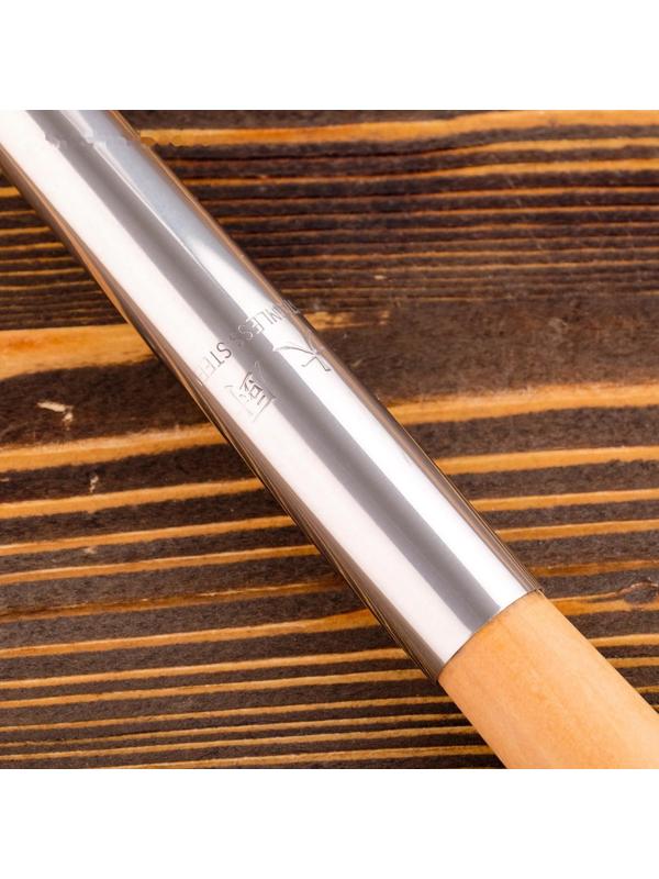 Поварешка для казана узбекская 46см, светлая деревянная ручка