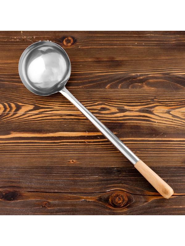 Поварешка для казана узбекская 52см, светлая деревянная ручка