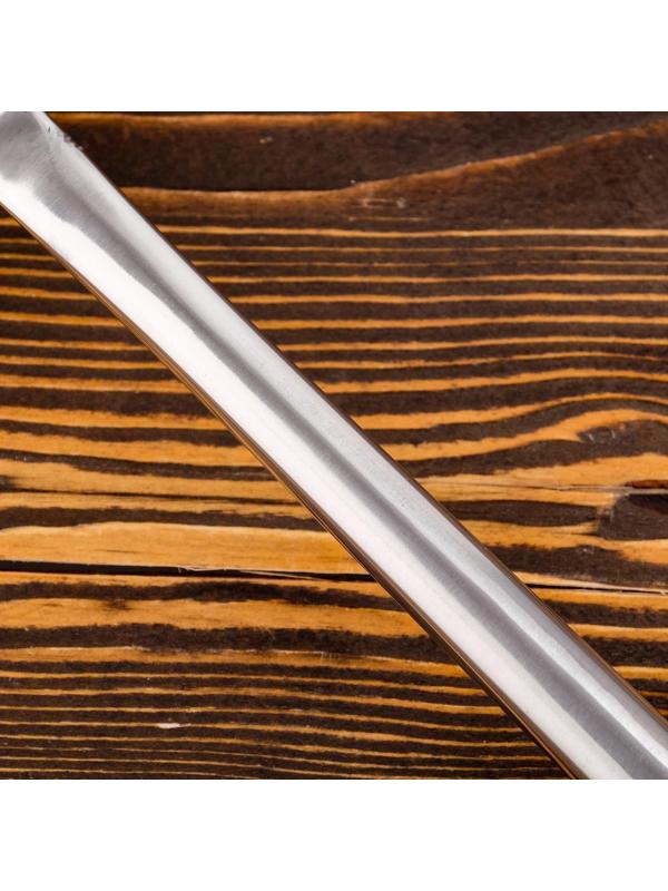 Шумовка для казана узбекская 47см, диаметр 12см, светлая деревянная ручка