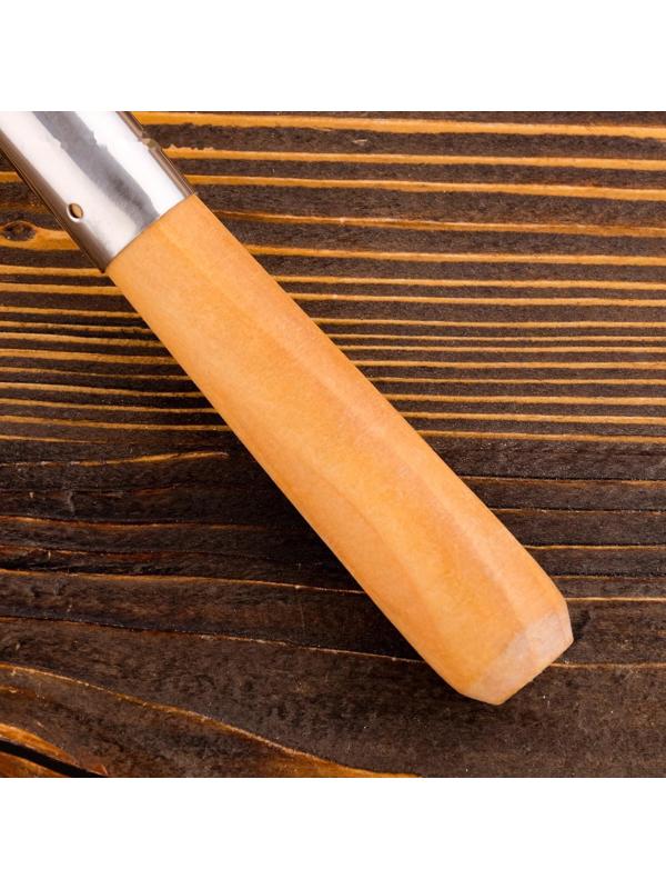 Шумовка для казана узбекская 53см, диаметр 15см, светлая деревянная ручка