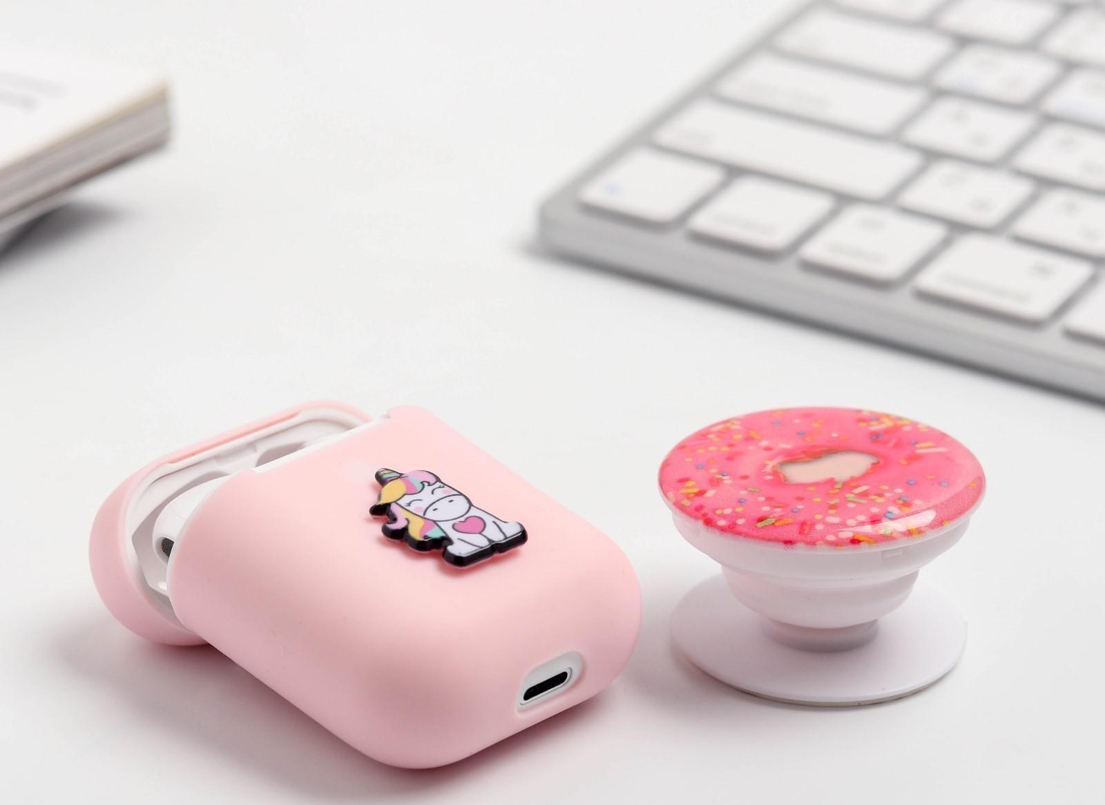 Чехол для наушников и попсокет «Единорог», 15,5 х 11 см