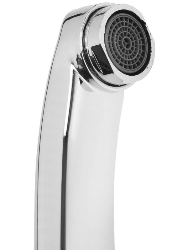 Излив для смесителя ZEIN, изогнутый, нерж. сталь, 30 см, аэратор пластик