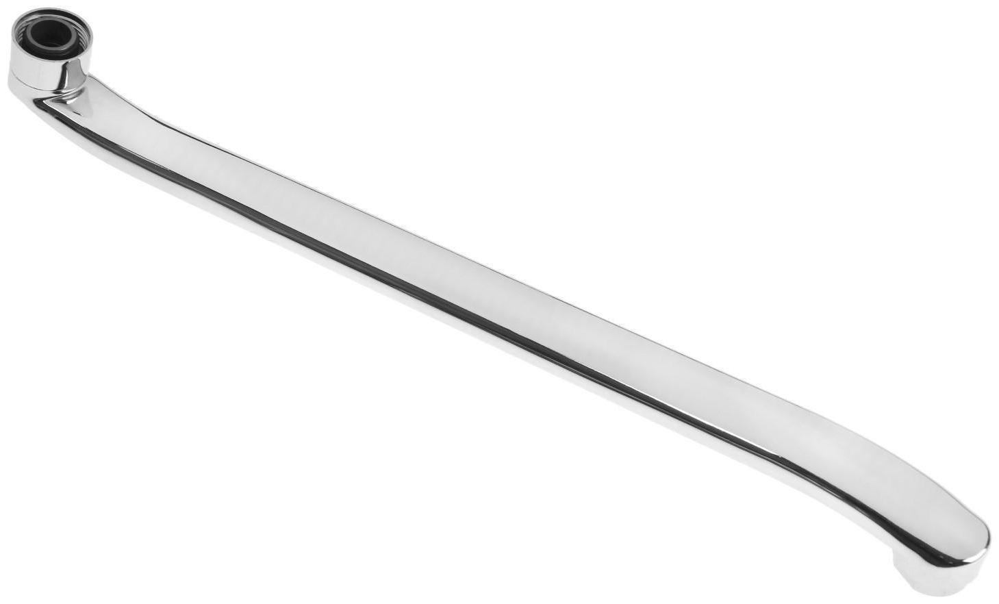 Излив для смесителя ZEIN, изогнутый, нерж. сталь, 40 см, аэратор пластик